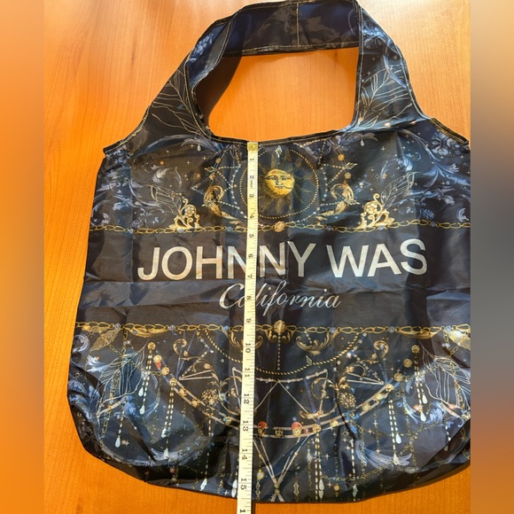 Johnny Was Navy and Gold Reusable FoldableTote - Picture 4 of 7